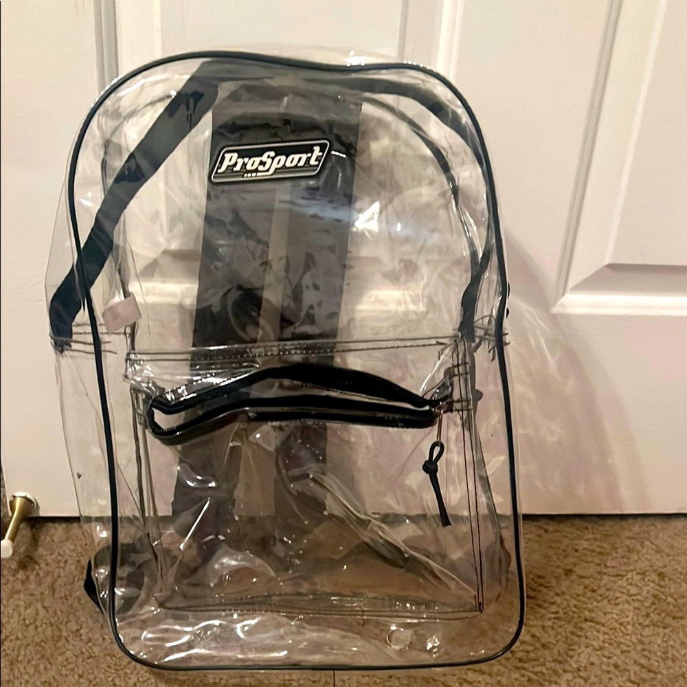 Clear ProSport Backpack with Black Trim